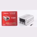 Hope's H-201 DC to AC Box Inverter | 12V to 220V - 230V AC Car Power Converter | Portable Laptop Inverter with AC 3-Pin Outlet & USB Charging Port | High-Grade Heat Dissipating Alloy Chassis. 