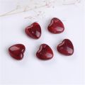 Doreen Box 10 PCs Red Heart Acrylic Beads Marble Effect for DIY Jewelry Making Beads Findings 14x14mm, Hole: Approx 2.2mm,. 