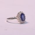Pure Italian 925 Silver ( Chandi ) Stone Zircon Ladies Ring. 