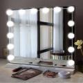 LED Vanity Lights, Hollywood Style LED Vanity Mirror Lights Makeup Light Kit with 10 Dimmable Light Bulbs & Adjustable Length USB Power Supply Plug in Lighting Fixture Strip for Makeup Dressing Table. 