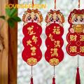 Blessing Symbol Pendant Chinese New Year Dragon Ornament with Blessing Words Festive Hanging Pendant for Lantern Festival Holiday Decorations New Year Ornament. 