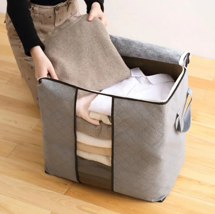 Improved%20Quality%20LARGE%20Storage%20Bags%20FOR%20SHIRTS%20CLOTHS%20AND%20BLANCKETS%20DOUBLE%20ZIPPER%20Organizer%20-%20Image%202