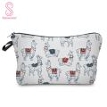 Delicate Crafts Hanging Hole Cosmetic Bag Smooth Zipper Vicuna Print Large Capacity Beauty Handbag for Vacation. 