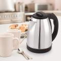 Electric Kettle 2 Liter Stainless Steel Automatic Cordless Kettle Electric, E Kettle Tea Hot Water Car Travel Portable Electric Kettle Auto Shut-off 2 Ltr, Silver Black.. 