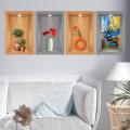 Wall Art Mural Decoration, Wall Decals Living Room / 3D Wall Decals for Living Room Dining Room Bedroom Decor, Creative DIY 3D Wall Art, Niche Sticker Set, 3D Wall Decor,. 