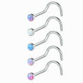 , 20G, 3 S, 18G, I L eloridovel, Conoxidá aço i eyelid de piercing set, wearing opal nose studs AOEDEJ Allbo fixed pin stud earrings, 5 pcs. 