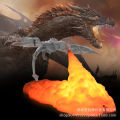 3D printing night light, fire dragon, ice dragon lamp, new and exotic creative home decoration table lamp, children's gifts, new style. 