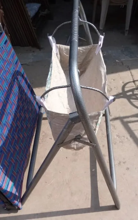 New%20Born%20Baby%20Folding%20Cradle%20in%20Steel%20Frame%20with%20Free%20Cloth%20-%20Silver%20-%20Image%202