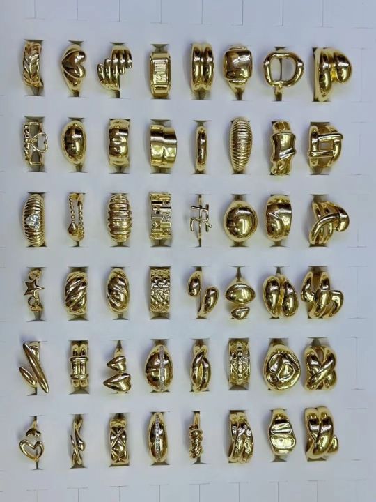 Waterproof%20Jewelry%2018K%20Gold%20Opening%20Irregular%20Thick%20Rings%20Irregular%20Finger%20Chunky%20Rings%20for%20Women%20Jewelry%20-%20Image%206