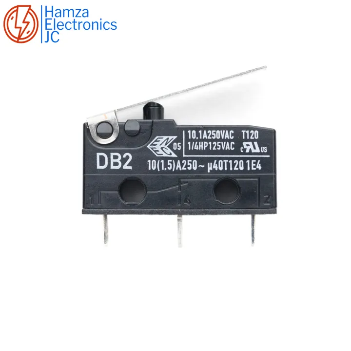 4/6/10PCS%20-%20DB2-510P%20D5%20Micro%20Roller%20Lever%20Arm%20Normally%20Open%20Close%20Limit%20Switch%20-%20Image%202