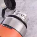 800 ml Stainless Steel Outdoor Water Bottle with Leather Case Portable Outdoor Travel Insulated Water Bottle. 