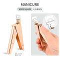Nail Clipper for Acrylic Nails U Word False Tips Edge Cutter Trimmer Triple Cut with Measure Dial Manicure Scissors Tools. 
