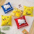 Pikachu Pillow Bedside Back Pillow Plush Waist Pillow Pillow Car Cushion Female Cute Kt Cat Pillowcase. 