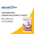 SecureXtra 60x90cm Disposable Dignity Sheet Underpad 30 Pcs PACK OF 3 MEGA BACHAT PACK. 