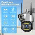 4MP PTZ WIFI OUTDOOR DURAL LENS 2MP+2MP 4MP IN TOTAL DURAL IR LED COLORVU NIGHT VISION APP V380 PRO. 