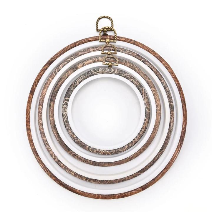 Rubber Plastic Frame Embroidery Hoop 4 Sizes