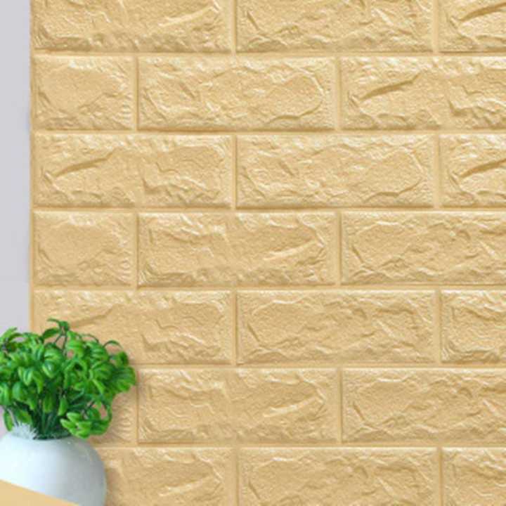[1PCS] 3D Brick Stone Wall Sticker SelfAdhesive Foam Wallpaper Panels