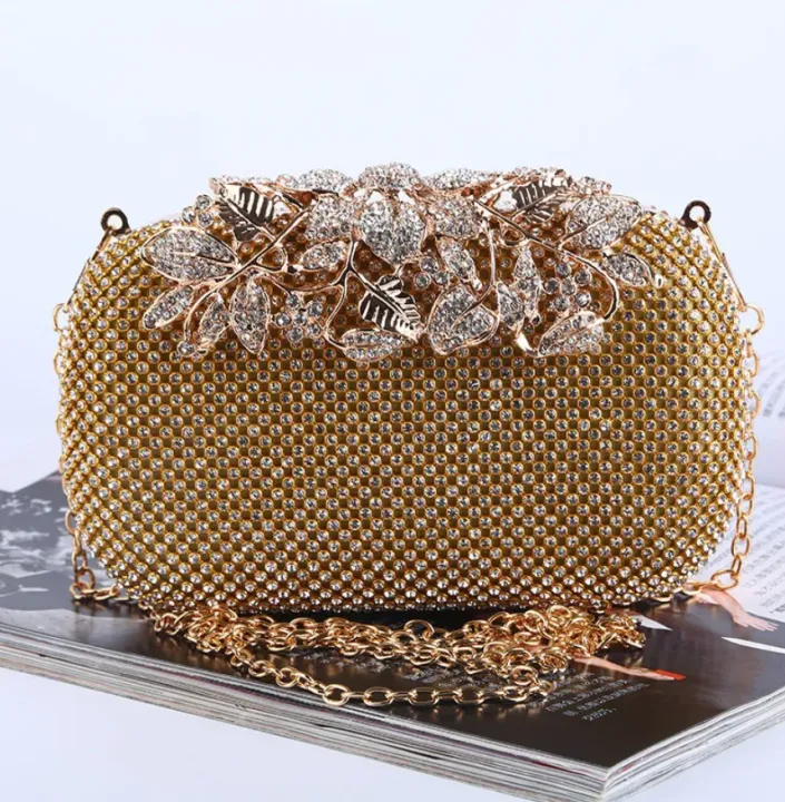 New%202024%20Luxury%20Diamond%20Silver%20clutches%20wedding%20evening%20purse%20Bling%20Fashion%20Flower%20rhinestone%20clasp%20clutch%20bag%20purse%20-%20Image%208