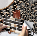 Colorful self-adhesive Mosaic Tile Stickers for home decor, ideal for kitchen and also great as wall decor or wallpaper border. 