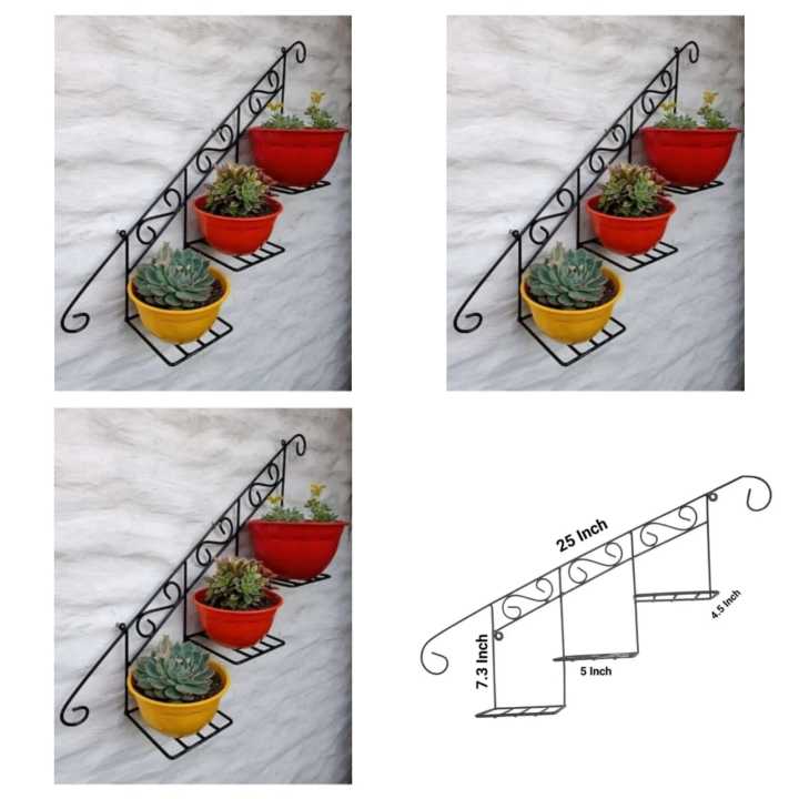 Wall%20Flower%20Stand,%20Hanging%20Ladder%20Decorative%20Shelf,%203%20Tier%20Wall%20Plant%20Flower%20Rack,%20Storage%20Rack,%20Flower%20Stair%20Holder%20-%20Image%203