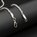 2020 Latest High Quality Hip Hop 3mm Iron Rope Chain Necklace Silver Plated Twist Chain for Men Women Wholesale Price. 