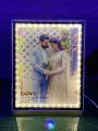 Customizable Magic Mirror Photo Frame with LED Lights | 2 in 1 Mirror and Photo Display Birthday | Anniversary | Boyfriend| Fiance | Best Friend| Brother Sister Gift | 3D Effect Frame with Lights | Couple Gift. 