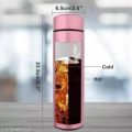 Cartoon Printed Smart Vacuum Flask - Stainless Steel Water Bottle with LCD Temperature Display. 