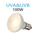 2 Pack Reptile Uvb Uva Heat Lamp Bulb For Reptiles Truly Sun-Like Bright Heat For Reptiles, Amphibian And Birds (100 W). 