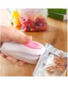 Mini Sealer Portable Household Super Mini Heat Sealing Machine Handheld Ceramic Impulse Sealer Seal Packing Rapper Plastic Bag Sealer - White And Pink. 