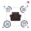 Cover house Super Stretch Sofa Covers – 6 Seater Standard Size–3+2+1 - Jersey Non Slippery - Washable Furniture Protector with Elastic Bottom. 8+ colors. 