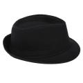 Black Fedora Plain Hat Outfit accessory for Gangster Fancy Dress. 
