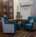 2 Modern Sofa Chair ZIG ZAG Designe TWO Seater C Green Colour With 2 cousion free {Special Offer available}. 