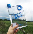 Sports &Outdoors Plastic Notebook Water Bottle Capacity-450 ML Water Bottle For Girls Ultra Slim - Multicolor - 1 Pc. 