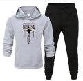 ANIME BEHIND TRACKSUIT DESIGN High Quality Winter Fleece Print Tracksuit GYMWEAR STRECHABLE  BREATHABLE Export Quality Kangaroo Hoodie + Trouser For Boys N Men Track Suit. 