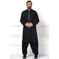 Gul Ahmad Unstitched Cotton Suit for men Black Color Unstitched Fabric Dress Summer Collection. 