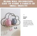 Wall Mounted Floating Shelves Black Cloud Shape, Modern Metal Wall Shelf, Simple Wood Partition Storage Shelves, Wall Decor Rack for Bedroom, Living Room, Kitchen and Office Customized by Creative Decore. 