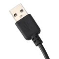 USB Cable 5.5mm / 2.1mm 5V DC  Jack Power Cable (Black, 75cm). 