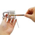 RHS Online Transparent Training Padlock +15PCS Stainless Steel Hook Lock Pick Set Locksmith Tools. 