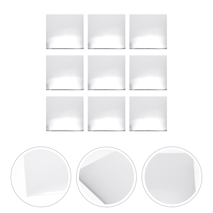 25 Pcs Acrylic Mirror Sticker for Craft Square Mirrors Wall Mini Door Tile Small Crafts