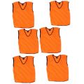 Football bibs Pack of 6 - Vest in Mesh For Football Training - Multicolour Not Plain Something print on vest. 