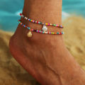 Boho Ankle Bracelet Bohemian Colorful Beads Lightweight Anklet. 