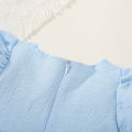 Baby Girl Dress Square Neck Cotton Plain Color Princess Dress Newborn Baby Summer Bow Dress Girl Clothing. 