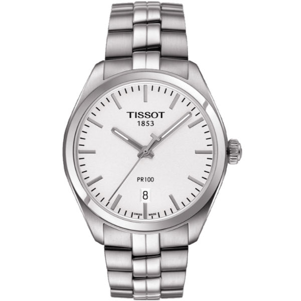 Tissot PR 100 Silver Stainless Steel Silver Dial Quartz Watch for Gents - T101.410.11.031.00