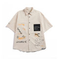 Privathinker Fashion American Graffiti Shirts For Man Short Sleeve Summer Male Blouses Large Size Baggy Casual Male Clothing. 