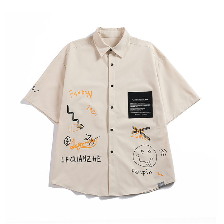 Privathinker%20Fashion%20American%20Graffiti%20Shirts%20For%20Man%20Short%20Sleeve%20Summer%20Male%20Blouses%20Large%20Size%20Baggy%20Casual%20Male%20Clothing%20-%20Image%2010
