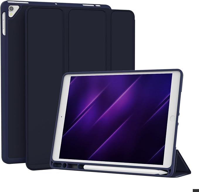 For iPad Air1/Air2 9.7 inch-iPad 6th/5th Generation Case with Pencil Holder - [Full Body Protection + Auto Wake/Sleep]
