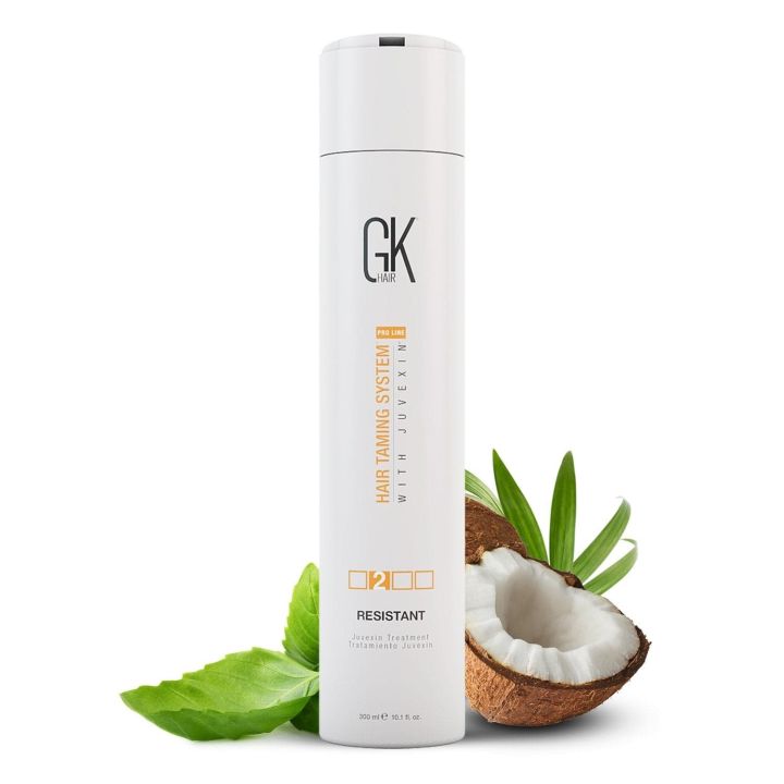 Gk Hair Global Keratin Resistant Treatment Step 2 Straightening Smoothing For Silky Hair 300ml