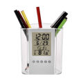 Pen Holder Calendar Digital LCD Desk Alarm Clock. 
