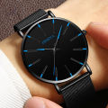 Vocoal Men's Watch Men's Mesh Strap Watch Simple Fashion Big Dial Men's Quartz Watches Trendy High-quality Quartz Watch for Students and Business Men to Wear. 