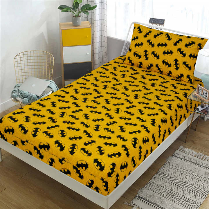 Cotton Fitted bedsheet (Batman) Daraz.pk